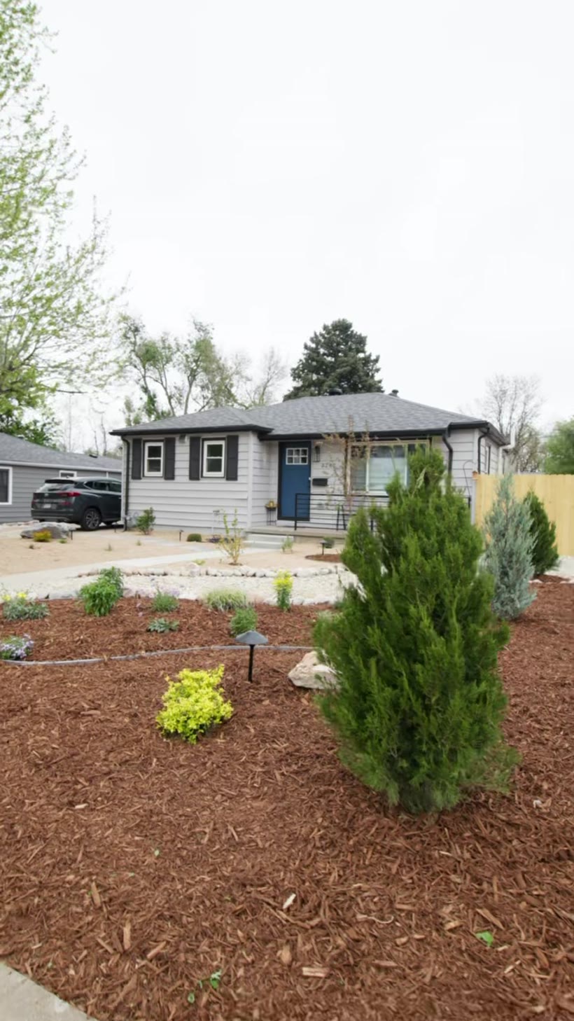 Front-yard landscaping at a Colorado home
